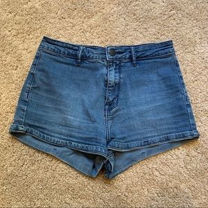 Bullhead Denim Super High Rise Short 26 Blue